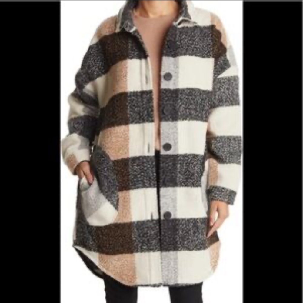 RDI plaid shirt jacket / over coat